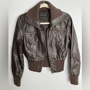 Faux leather jacket